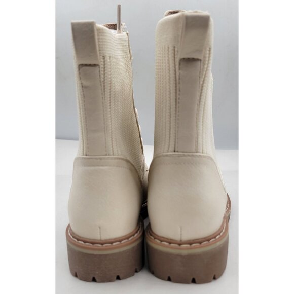 Boutique By Corkys Boots Creep it Real Cream Lace-Up Boots Size Womens 8 New - Picture 3 of 12